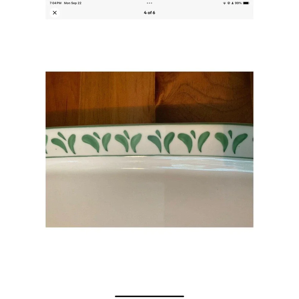 Williams Sonoma Anfora Verde Mexico Rectangular Serving Platter/Plate 17”x12”